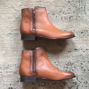 Frye double zip ankle boots, never worn